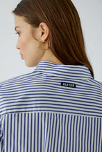 Classic Stripe Frill Hem Shirt - Navy