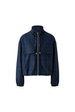 Navy Check Utility Zip Jacket