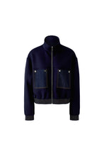 Navy Zip-Front Jersey Jacket
