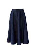 Dark Wash Denim Midi Skirt