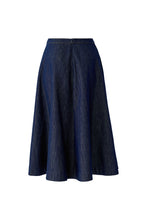 Dark Wash Denim Midi Skirt