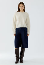 Dark Wash Denim Culotte Shorts