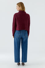 Burgundy Sequin Trim Knit Cardigan