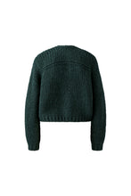Forest Green Textured Knit Cardigan