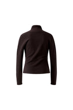 Wrap Style Knit Jumper - Chocolate