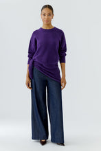Knitted Triangle Scarf - Violet