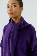Knitted Triangle Scarf - Violet