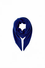 Knitted Triangle Scarf - Royal Blue