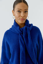 Knitted Triangle Scarf - Royal Blue
