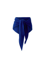 Knitted Triangle Scarf - Royal Blue