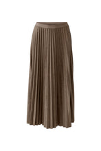 Taupe Pleated Midi Skirt