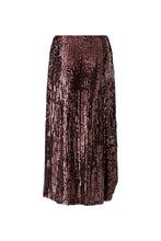 Burgundy Sequin Midi Skirt