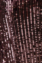 Burgundy Sequin Midi Skirt