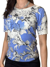 Blue Floral Print Twinset