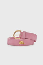 Pink Suede Rope Buckle Belt