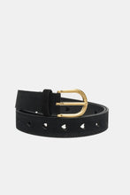 Cut It Out Heart Belt Suede/Leather - Black
