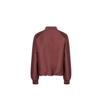 Burgundy Satin Bomber Jacket