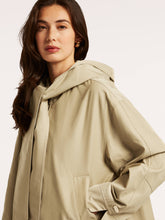 Detachable Hood Tie-Front Jacket