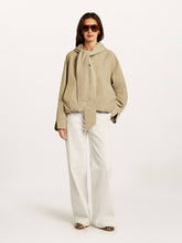 Detachable Hood Tie-Front Jacket