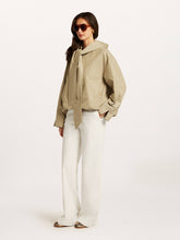 Detachable Hood Tie-Front Jacket