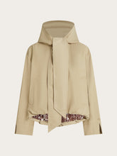 Detachable Hood Tie-Front Jacket