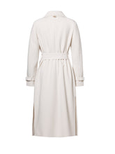 Cream Belted Tailored Coat