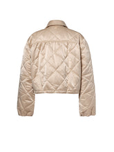 Quilted Satin Cropped Jacket
