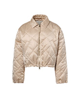 Quilted Satin Cropped Jacket