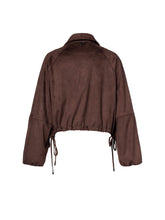 Cropped Faux Suede Jacket
