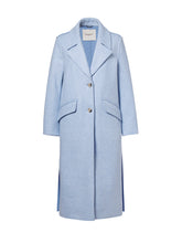 Powder Blue Tailored Long Coat