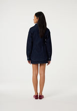 Dark Denim Rosette Blouse