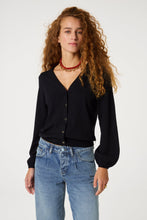 Molly V-Neck Cardigan - Black