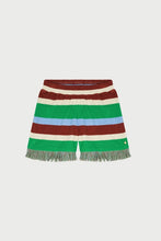 Striped Knit Fringe Shorts