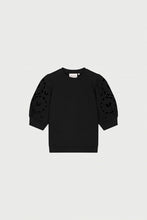 Henriette Heart Sleeve Sweatshirt - Black