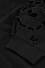 Henriette Heart Sleeve Sweatshirt - Black