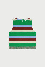 Striped Knit Fringe Top