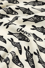Fish Print Wide-Leg Trousers