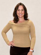 Gold Shimmer Bardot Top
