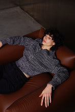 Textured Grey Knit Cardigan