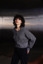 Textured Grey Knit Cardigan