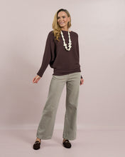 Chocolate Ribbed Knit Top