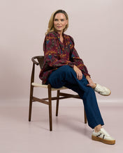 Tiger Print Blouse -Bordeaux