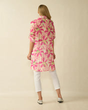 Printed Long Line Blouse / Dress - Fuchsia
