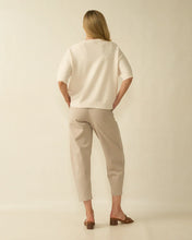 V- Neck Short Sleeve Knit - Cream