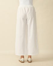 100% Cotton Cord Wide-Leg Trousers - White