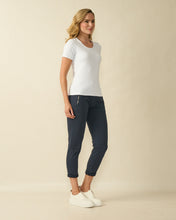 Petra Short Sleeved Stretch Round Neck T-Shirt - White