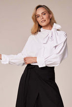 Tie-Neck White Blouse