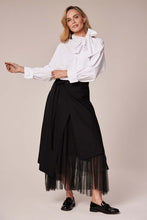 Layered Black Midi Skirt