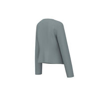 Fitted Basketweave Short Jacket - Dark Blue