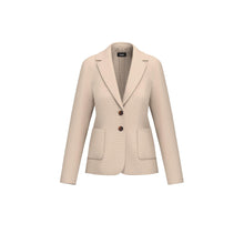 Refined Basketweave Blazer - Ecru